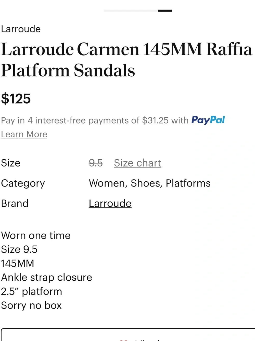 Larroude Carmen 145MM Raffia Platform Sandals